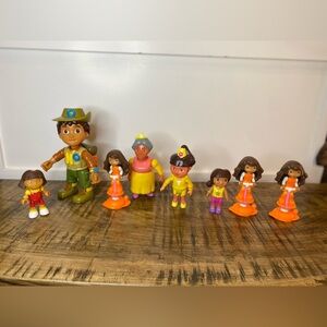 Dora the Explorer Adventure Toy Set – 8 Authentic Figures | Varying Sizes